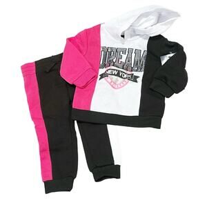 NEW Baby girl sweatsuit outfit sz 18 months two piece outfit matching set